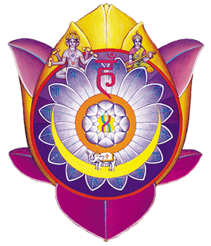Yoga und Meditationskissen Mondkissen Halbmond Chakra 5 Vishuddha Chakren 